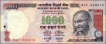 Reverse Printing Error One Thousand Rupees Banknote Signed by Y V Reddy of Republic India.