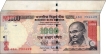 Extra Paper Error One Thousand Rupees Banknote Signed by Raghuram G Rajan of Republic India of 2014.