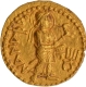 Kushan Dynasty Gold Dinar Coin of Huvishka of Nana type.