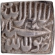 Silver Square Rupee Coin of Akbar of Bangala Mint.