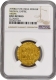 UNC Detailed NGC Graded Gold Mohur Coin of Akbar of Agra Dar ul Khilafa Mint.