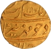 Gold Mohur Coin of Aurangzeb Alamgir of Surat Mint.