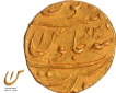 Gold Mohur Coin of Aurangzeb Alamgir of Surat Mint.