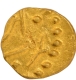 Karpa Mint Gold Half Fanam Coin of Mughal Empire Shah Alam II.