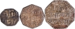 Set of Three Silver Coins Gaurinatha Simha of Assam.