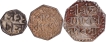 Set of Three Silver Coins Gaurinatha Simha of Assam.