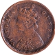 Extremely Rare Copper One Twelfth Anna Coin of Victoria Queen of Calcutta Mint of 1874.