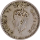 Milled Edge Silver Quarter Rupee Coin of King George VI of Bombay Mint of 1944.