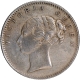 Scarce Silver Half Rupee Coin of Victoria Queen of Calcutta Mint of 1840.