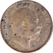 Rare Year Silver Half Rupee Coin of King Edward VII of Calcutta Mint of 1905 with Toning.