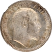 Very Rare NGC MS 62 Graded Silver Half Rupee Coin of King Edward VII of  Calcutta Mint of 1910.