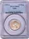 Rare PCGS as MS 64 Graded Silver Half Rupee Coin of King George V of Calcutta Mint of 1921.