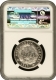 NGC MS 62 Graded Silver One Rupee Coin of Victoria Queen of Calcutta Mint of 1840.