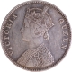 1871 (Actual Minting Year) Silver One Rupee Coin of Victoria Queen of Bombay Mint of 1862 without initial J.