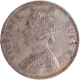 1874 (Actul Minitng year) Silver One Rupee Coin of Victoria Queen of Bombay Mint of 1862 without initial J.