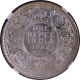 NGC MS 63 Graded Silver One Rupee Coin of King George V of Bombay Mint of 1922.