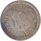 Rare Silver One Rupee Coin of King George VI of Bombay Mint of 1945 with Ghost Impression.