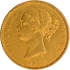 Extremely Rare Gold One Mohur Coin of Victoria Queen of Calcutta Mint of 1841.