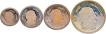 Broken  Proof Set Coins of  Indira Gandhi  of Bombay Mint of 1984.