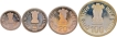 Broken  Proof Set Coins of  Indira Gandhi  of Bombay Mint of 1984.