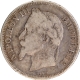 Silver Two Francs Coin of Napoleon III of France of 1869.