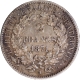 Silver Two Francs Coin of Third Republic of France of 1871.