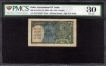 PMCS Graded 30 Very Fine One Rupee Banknote of King George V Signed by J W Kelly of 1935.