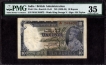 PMG Graded 35 Choice Very Fine Ten Rupees Banknote of King George V Signed by J B Taylor of 1935.