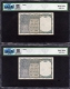 PMCS Graded 64 UNC One Rupee Banknotes of King George VI Signed by C E Jones of 1947 of Burma Issue.