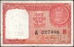 Persian Gulf Issue One Rupee Banknote Signed by A K Roy of Republic India of 1959.