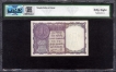 PMCS  Graded 58 AUNC One Rupee Banknote Signed by L K  Jha  of Republic India of 1957.