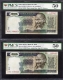 PMCS Graded 50 AUNC Five Hundred Rupees Banknotes Signed by R N Malhotra of Republic India of 1987.