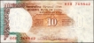 Obverse Printing Error Ten Rupees Banknote Signed by S  Venkitaramanan of Republic India.