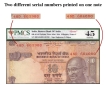 Incorrectly Positioned Sheet Cutting Error Ten Rupees Banknote Signed by Raghuram G  Rajan of Republic India of 2016.