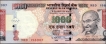 Sheet Fold Cutting Error One Thousand Rupees Banknote Signed by D Subbarao of Republic India of 2009.