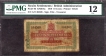 PMG Graded 12 Fine Ten Cents Banknote of King George V of Straits Settlements of 1919.