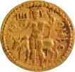 Very Rare Gold Dinar of Vasudeva I of Kushan Dynasty in Oesho (Shiva) type.