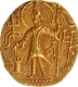 Sharply struck Very Rare Gold Dinar of Kushana Dynasty of King Shaka I.