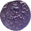 Rare Bronze Coin of Pallavas of Kanchi with Shankh symbol. 