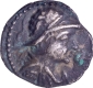 Silver Obol Coin of Eucratides I of Indo Greeks with Hercules standing on the reverse.