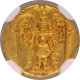 NGC Graded Very Rare Gold Half Varaha Coin of Venkatapathiraya III of Vijayanagara Empire.