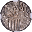 Mulher Mint Silver Half Rupee Coin of Akbar Mahmudi with Hirji Year 1020.