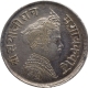 Baroda, Sayaji Rao III Silver Half Rupee Coin with Vikram Samvat 1951.