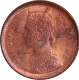 Uncirculated Copper Half Pice Coin of Victoria Empress of Calcutta Mint of 1891 with Toning.