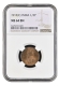 Extremely  Rare Top Pop 1913 Rare NGC MS 64 BN Graded Bronze Half Pice Coin of King George V of Calcutta Mint.