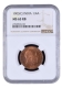 Scarce NGC MS 63 RB Graded Copper One Quarter Anna Coin of King Edward VII of Calcutta Mint of 1903.