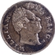 F Incused Silver Half Rupee Coin of 1835 of King William IIII of Calcutta Mint with Die Rotation.