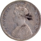 Victoria Queen of 1874 of Silver Half Rupee Coin of Bombay MInt.