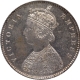 Extremely Rare Victoria Empress 1893 Calcutta Mint of Silver Half Rupee Coin with Strong Features.