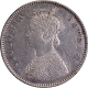 Very Rare 1897 (7 over 6) Silver Half Rupee Coin of Victoria Empress of Bombay Mint.